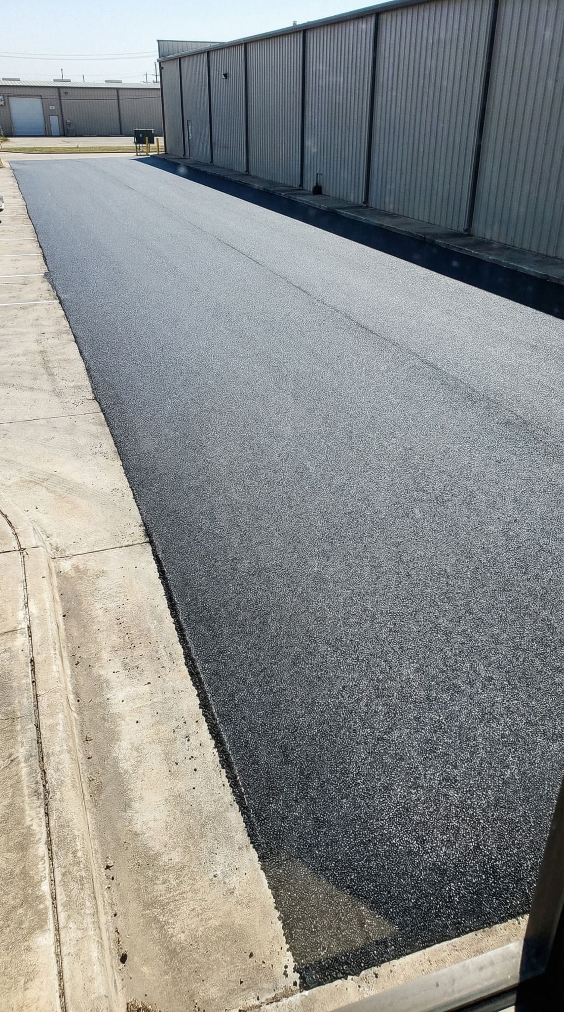 Warehouse apron after paving